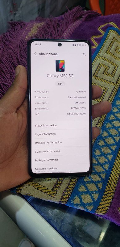 Galaxy  M53 5g Slightly Used Like NEW 128GB RAM 8GB